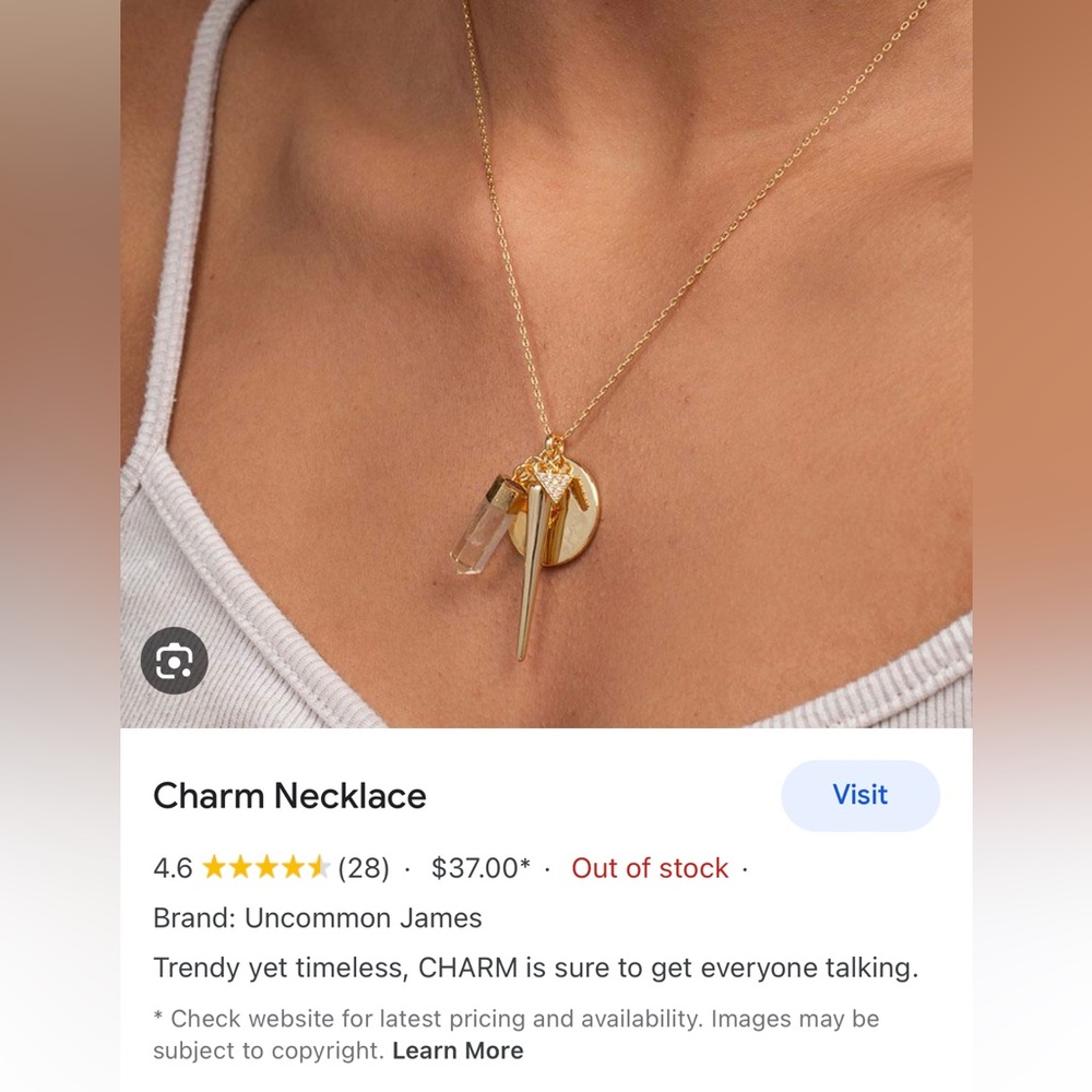 ——— SOLD——-/—/—————-Uncommon James Charm Necklace